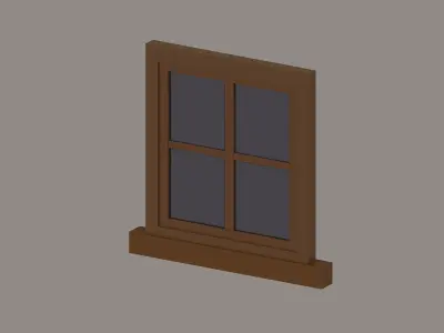 Window Low Poly Low-poly 3D model