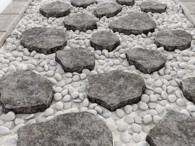 Stone mound with slabs 3D model