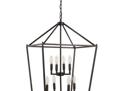 Joree Light Lantern Chandelier - 3 Colour 3D model