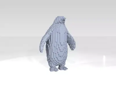 Penguin Voxel 3D model