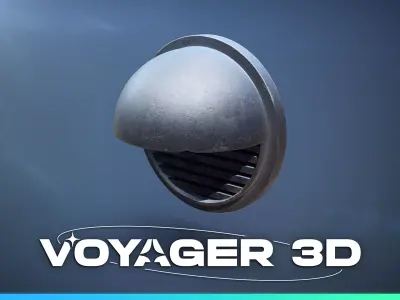 Small Wall Mounted Air Vent Low-poly 3D model