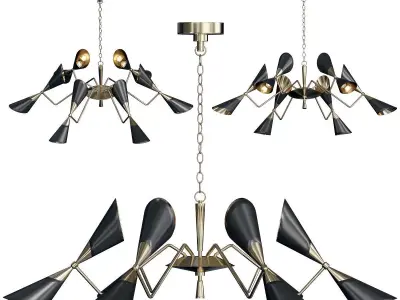 TWELVE Light chandelier 3D model