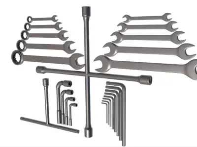 socket wrenches collections 3D model