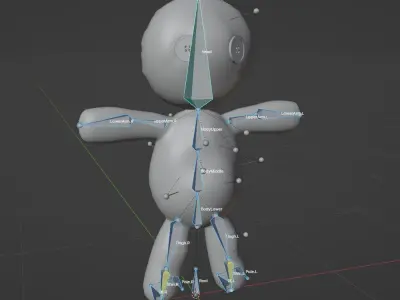 Voodoo Doll - Low Poly - Rigged Low-poly 3D model