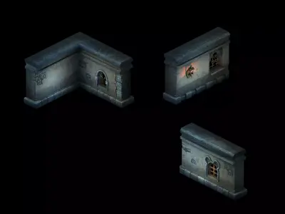 The Palace - Stone Wall 01 3D model