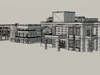 City and Towers Environment Bundle 3D model