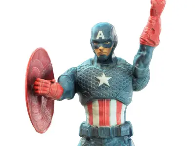 Toy Superhero Captain America 3D model