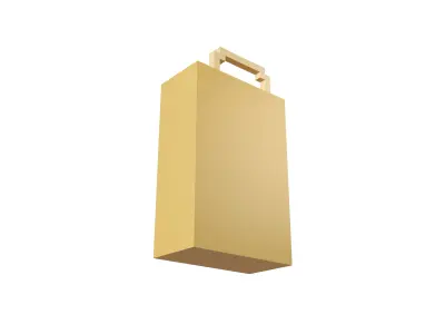 Voxel Plastic Bag v1 003 Low-poly 3D model