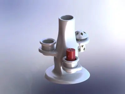 Figulo ceramic Vase - Candle Holder - Light Free 3D model