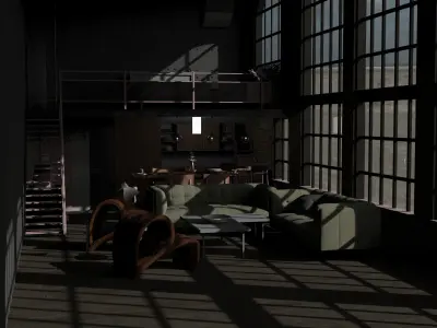 Penthouse architectural design 3D model