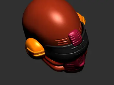 helmet high poly sculpt 3d printable ver 7 3D model 3D model 136