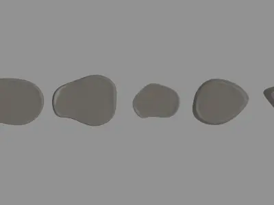 Flat Rocks 3D model