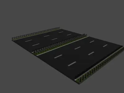 Low Poly Highway tall pole Low-poly 3D model