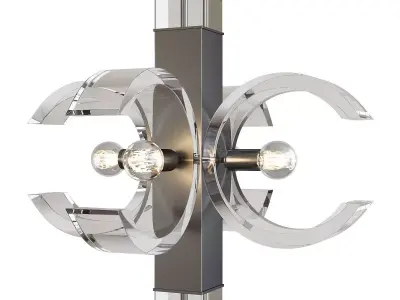 Hollis Jones Lucite Chandelier Low-poly 3D model