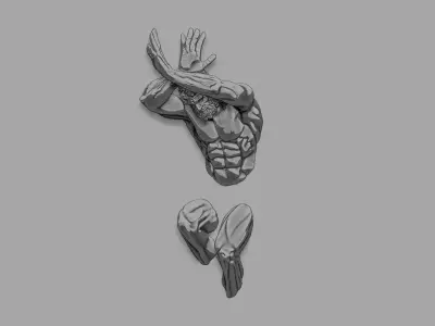 Hercules statue 3D print model