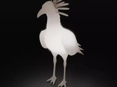Indirect Lighting for Secretarybird 3D model