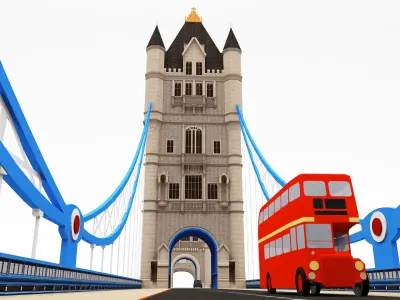 London Tower Bridge 3D model