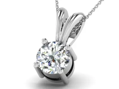 Pendants Collection sapphire and diamond pendant 3D print model