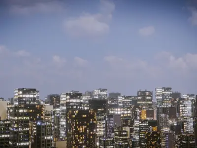 City Generators Low-poly 3D model