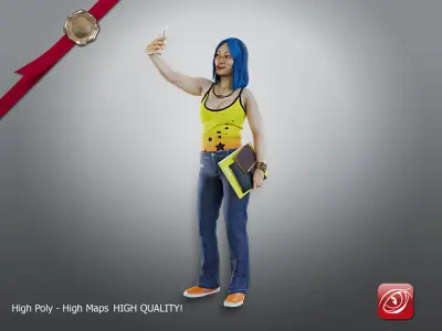 Student Female AAS 2130 010 3D model