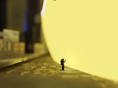 astronaut and emoji  Low-poly 3D model