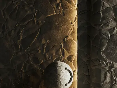 H102 Stone Field - PBR - 4K - Seamless Low-poly 3D model