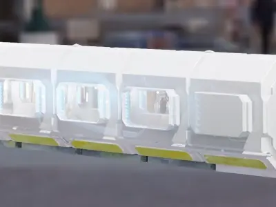 Modular 3D model Futuristic Sci Fi Corridor 3D model