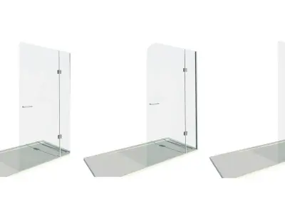 Bath Shower Glass Screen 3D model