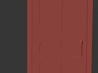 Wooden Door 3D model 2