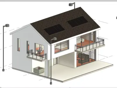 Two bedroom house 3D model