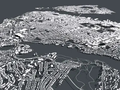 Cityscape Halifax Canada 3D model