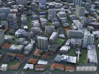 City 92 Low-poly 3D model