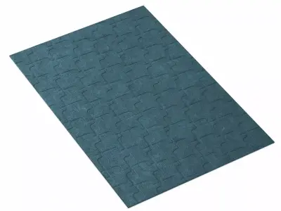 Cross teal rug 3D model