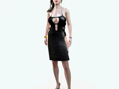 Classy Female Girl Character Tanya 3D model