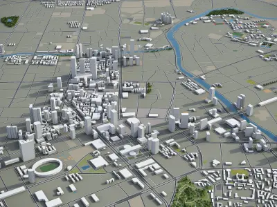 Chengdu  Low-poly 3D model