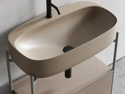 Scarabeo Ceramiche Diva Floor-standing Vanity Unit Set 3 Low-poly 3D model