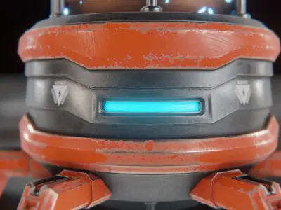 Sci-Fi Reactor Low-poly 3D model