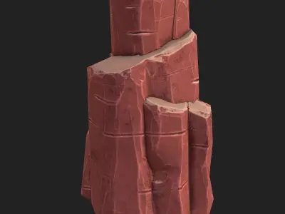 Cartoony Rock Low-poly 3D model