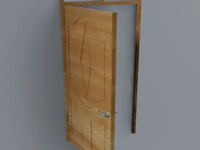 Modern Doors Low-poly 3D model