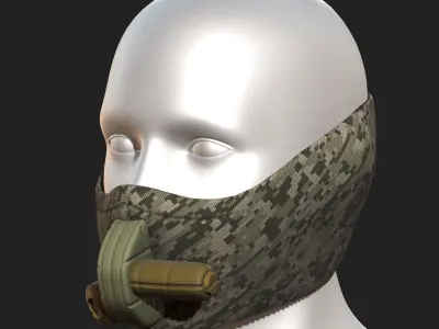 Gas mask helmet scifi fantasy armor hats military  Low-poly 3D model