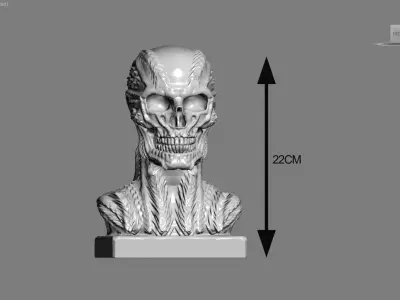 Robot Skull Headphone Stand  Cyborg Headset Stand 3D print model