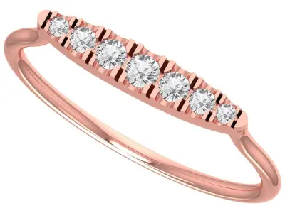 Solitaire Women Light Weight Band Ring 3D print model 44