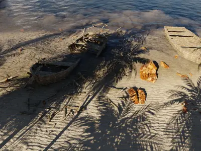 Beach Scene 3D model