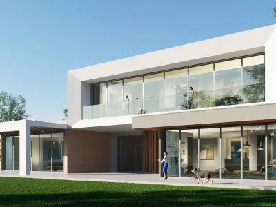 villa Low-poly 3D model