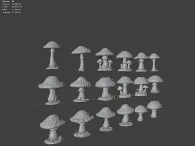 Giant Mushroom Megapack 3D print model