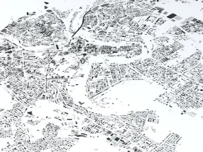 Bern Streets and Buildings 3D model