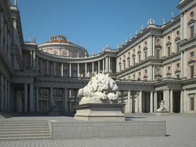 Courtyard of a Royal Palace 3D model