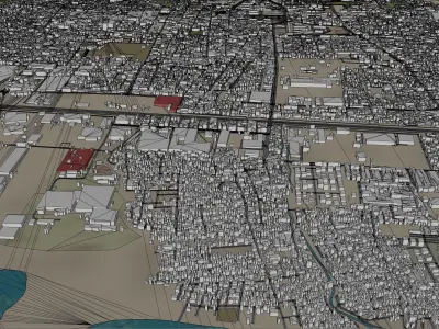 Maracay Aragua Venezuela 35km Low-poly 3D model