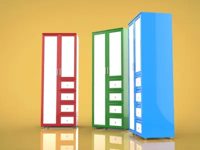 Wardrobe two-door  3D model