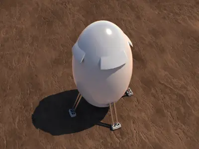 Star ship  Low-poly 3D model